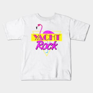 Yacht Rock Party Boat Drinking Stuff 80s Faded Kids T-Shirt